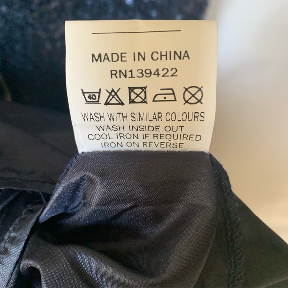 TOBI VINA SPARKLE NAVY SKATER DRESS SIZE SMALL - Picture 7 of 8